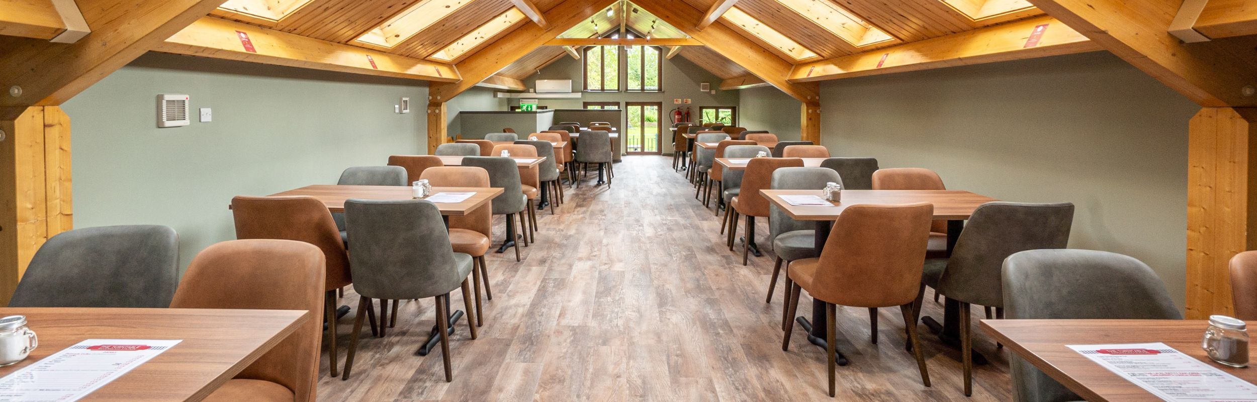 The upstairs seating area of the Turntable Café at the Ravenglass and Eskdale Railway