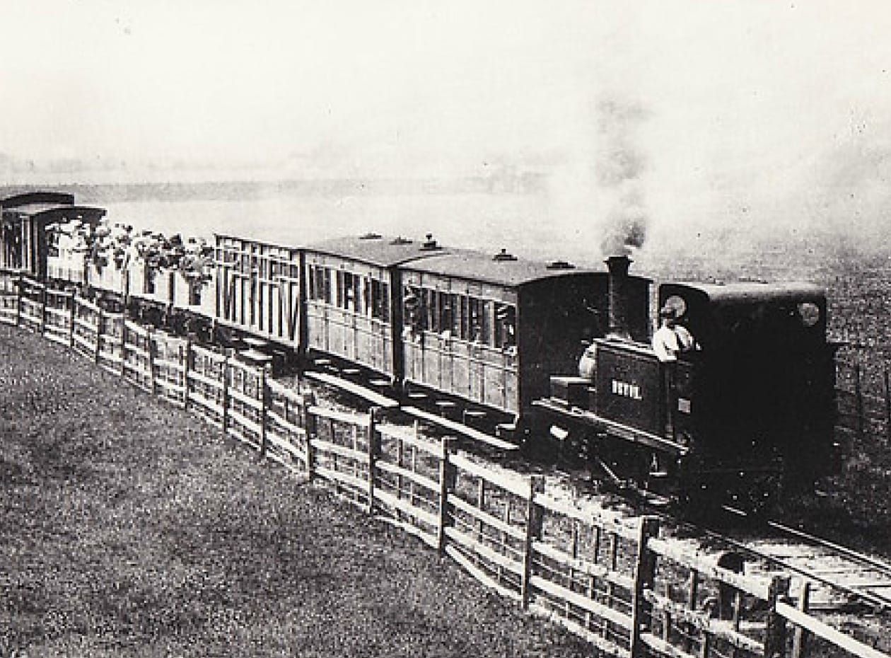 A historic image illustrating the great history and heritage of the Ravenglass and Eskdale Railway