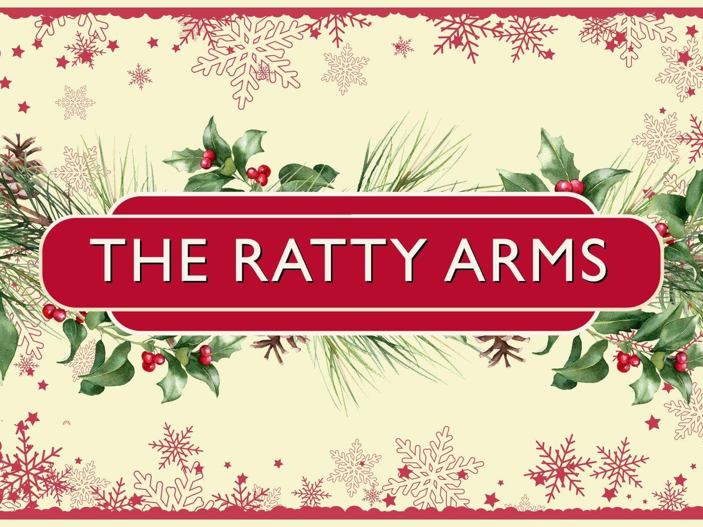 Christmas menu at the Ratty Arms 