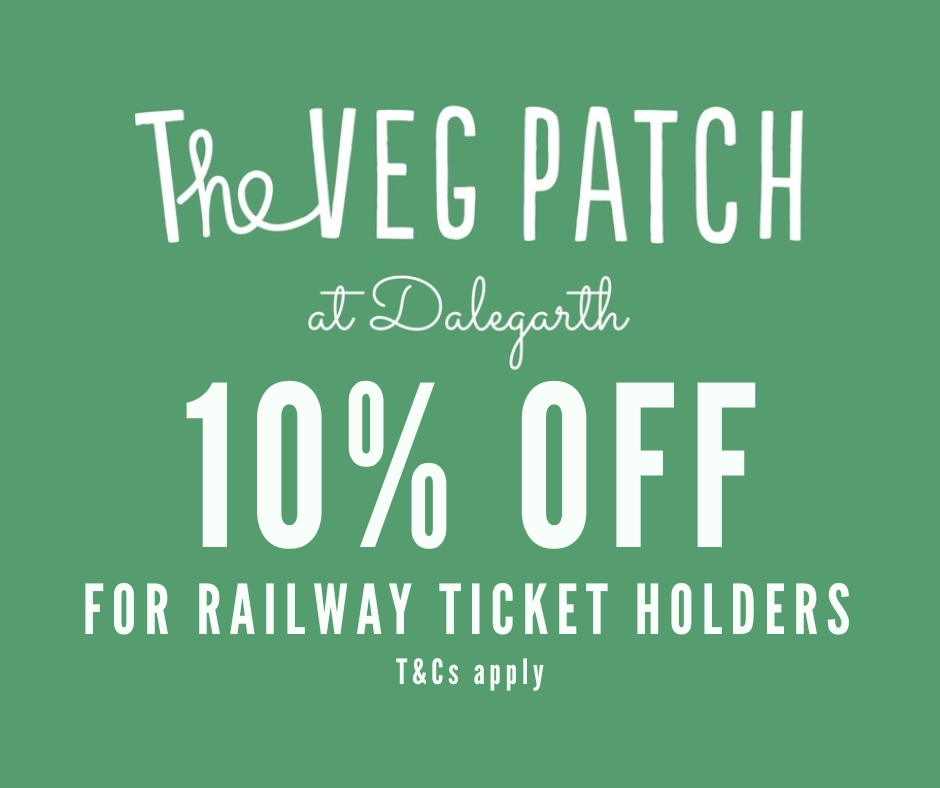 10% Off the Veg Patch gift shop at Dalegarth station this half term